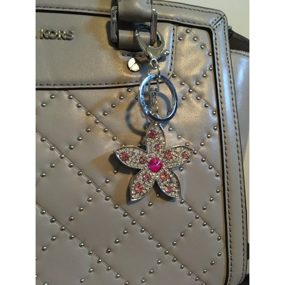 Bling Bag Charm/Keychain - Pink or Black-Silver Hardware - Picture 3 of 7